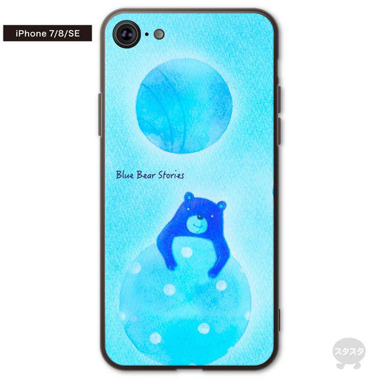 Blue Bear Stories ガラスiPhoneケース【Dream ball -Blue Bear-】