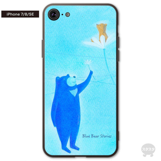 Blue Bear Stories ガラスiPhoneケース【花便り】