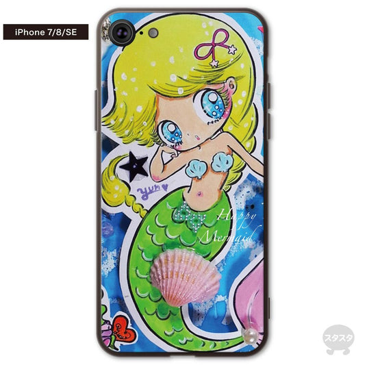 yun ガラスiPhoneケース【Happy Mermaid?】