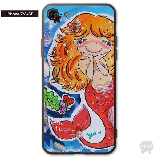 yun ガラスiPhoneケース【Smile Mermaid?】